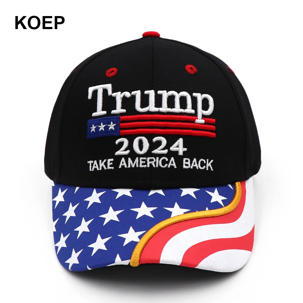 Yeni Donald Trump 2024 Kap ABD Bayrağı Beyzbol Kapaklar Almak Amerika Geri Snapback Başkan Şapka 3D Nakış Toptan Drop Shipping