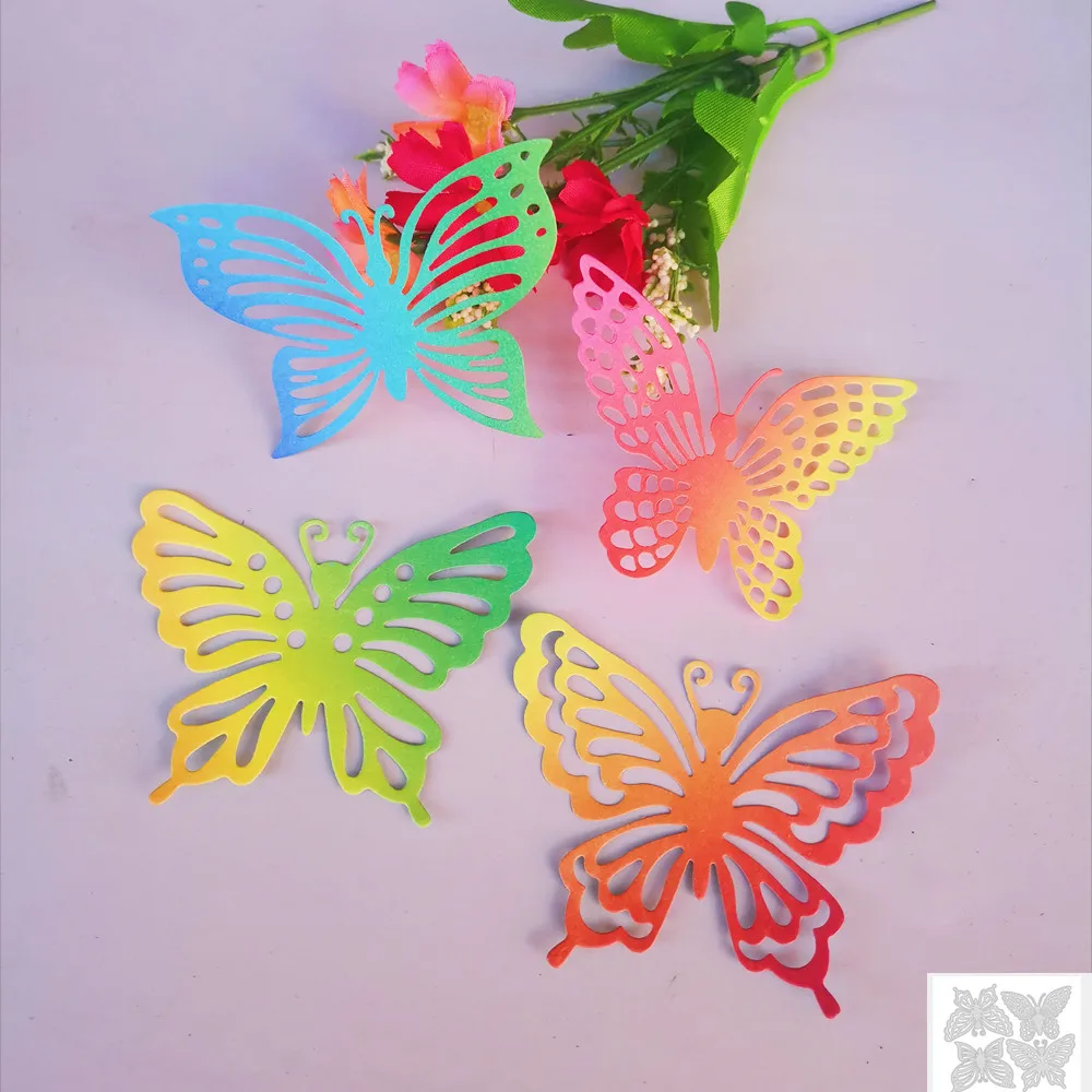 Yeni Kelebekler Metal Kalıp Kesim Şablonu Kabartma DIY Scrapbooking Kağıt Albümü Hediye Kartları Yapımı Yeni Şablon Zanaat Kesim