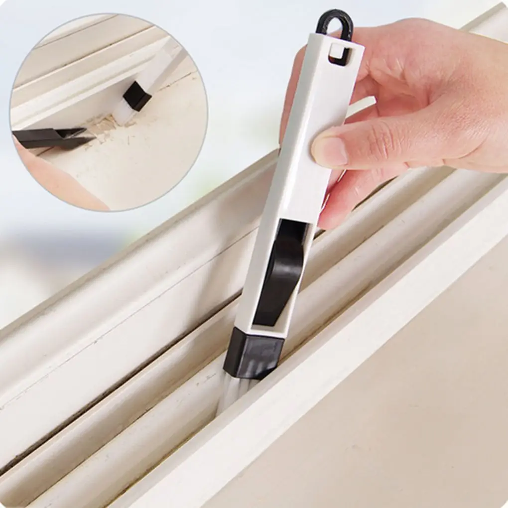 Yeni Taşınabilir 1 ADET Çok Fonksiyonlu Pencere Oluk Temizleme Fırçası Klavye Ev Mutfak Katlanır Fırça Pencere Yuvası Temizleme Aracı