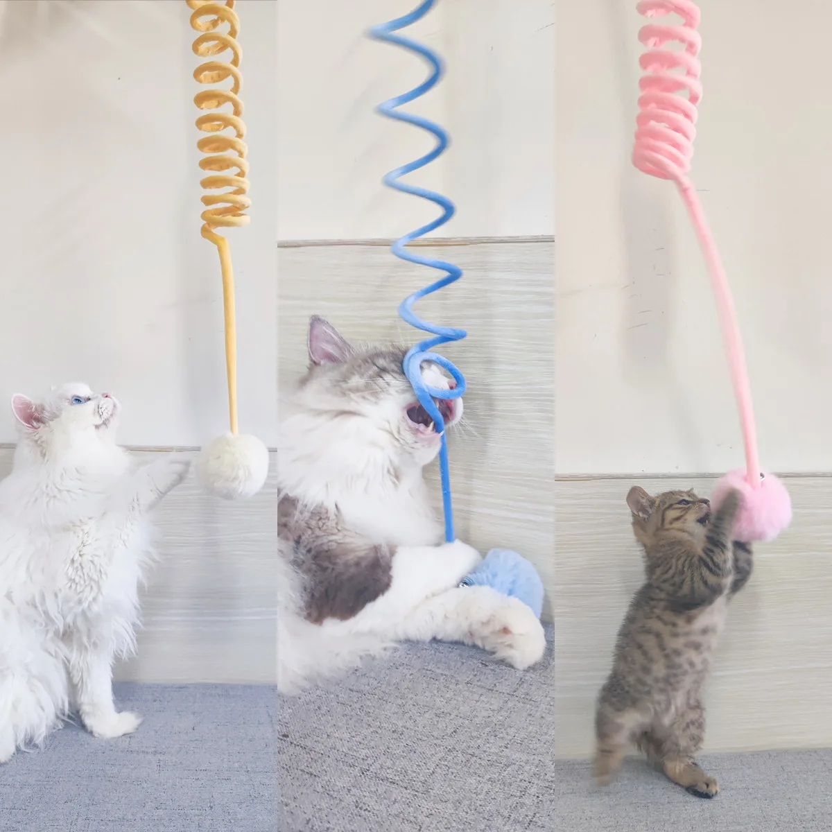 Yeni yün Kedi Oyuncak Komik Kendinden hey Asılı Kapı Otomatik Scratch Halat Kedi Sopa Kartal Kedi İnteraktif Kedi otomatik oyuncak Malzemeleri