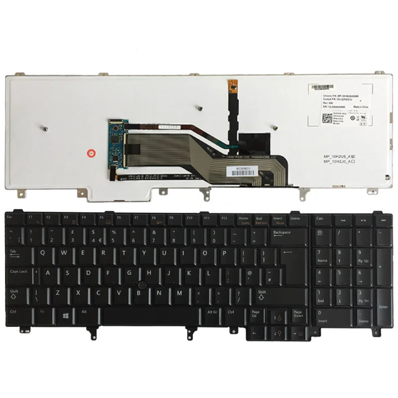 YENİ İNGILTERE Laptop dell için klavye E6520 Teclado E6530 E6540 E5520 E5520M E5530 siyah Arkadan Aydınlatmalı klavye