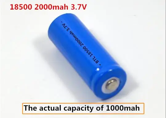 YENİ pil 18500 3.7 V 1000mah Şarj Edilebilir lityum pil Çapı 18mm Yükseklik:50mm (+-0.05) Li-ion piller