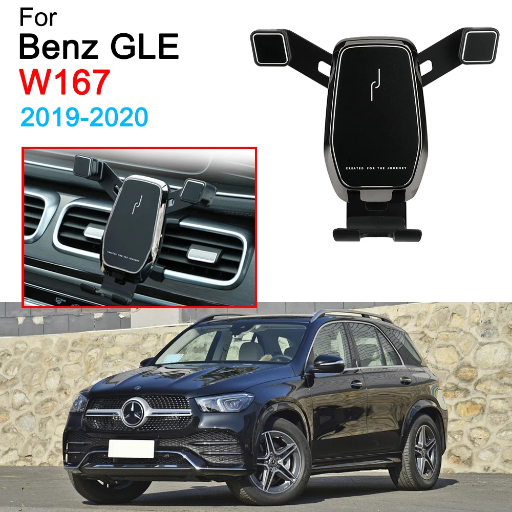 Yerçekimi araba cep telefonu tutacağı Hava Firar takoz desteği telefon tutucu Benz GLE için W167 Aksesuarları 2019 2020
