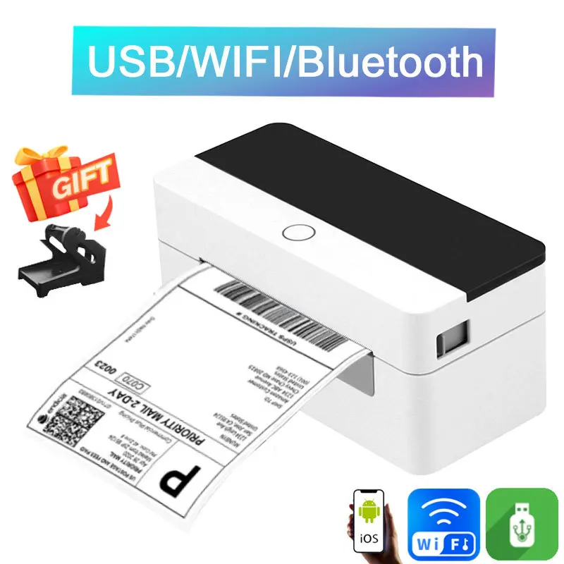 Yüksek hızlı USB Bluetooth Termal Yazıcı Etiket etiket Makinesi Masaüstü 4 İnç Nakliye Etiketi Barkod Yazıcı Express D463B