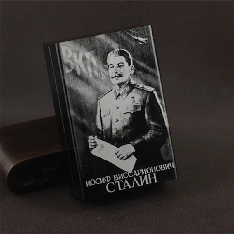 Yüksek kaliteli alüminyum alaşımlı otomatik sigara durumda Joseph Stalin ultra ince erkek sigara kutusu lazer sonsuza kadar tasarlanmış