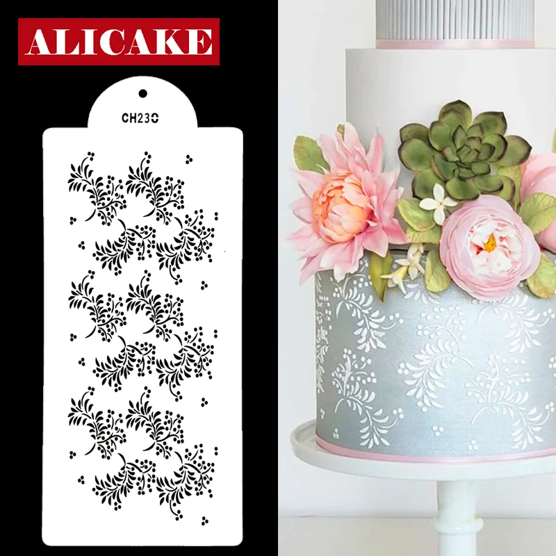 Çiçek Kek Şablonlar Şablon PET Dantel Kabartma Fondan Kek Dekorasyon Aracı bordürlü çikolata Krem Kalıp Düğün Parti için