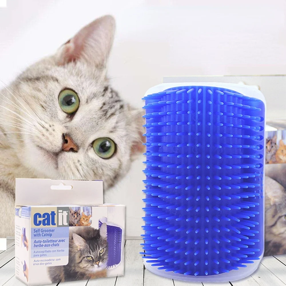 Çıkarılabilir Kedi bakım fırçası Kendinden Masaj Damat Epilasyon Tarak Küçük Kediler İçin Kurulabilir Catnip Gıdıklama Fırçaları ev hayvanı ürünü