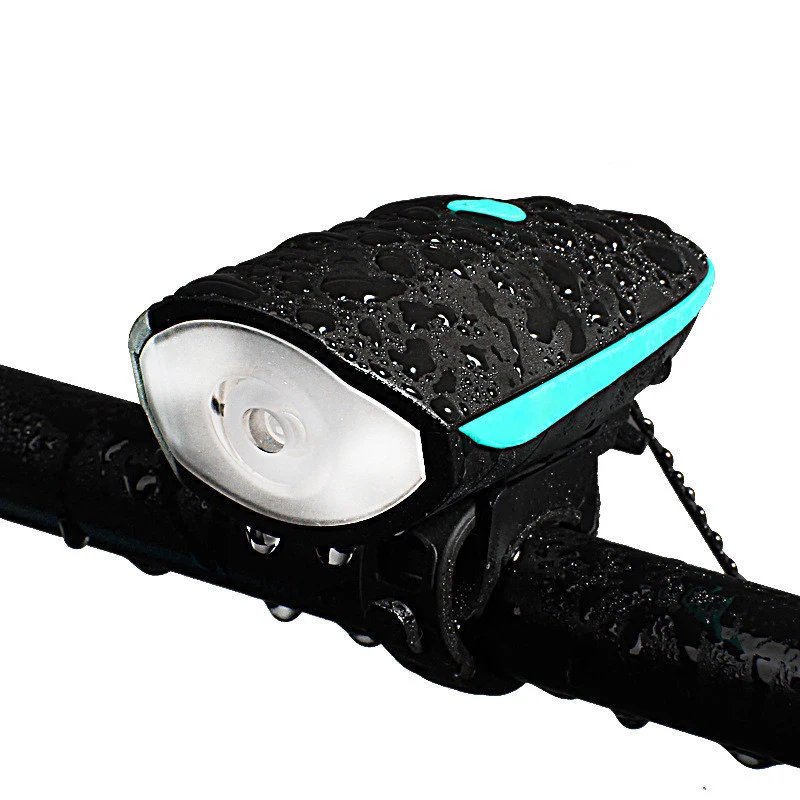 Ücretsiz Kargo Bisiklet Far Süper Yüksek Sesle bisiklet zili Korna 120 DB Su Geçirmez 5 Modları Powered by Pil Bisiklet Ön ışık