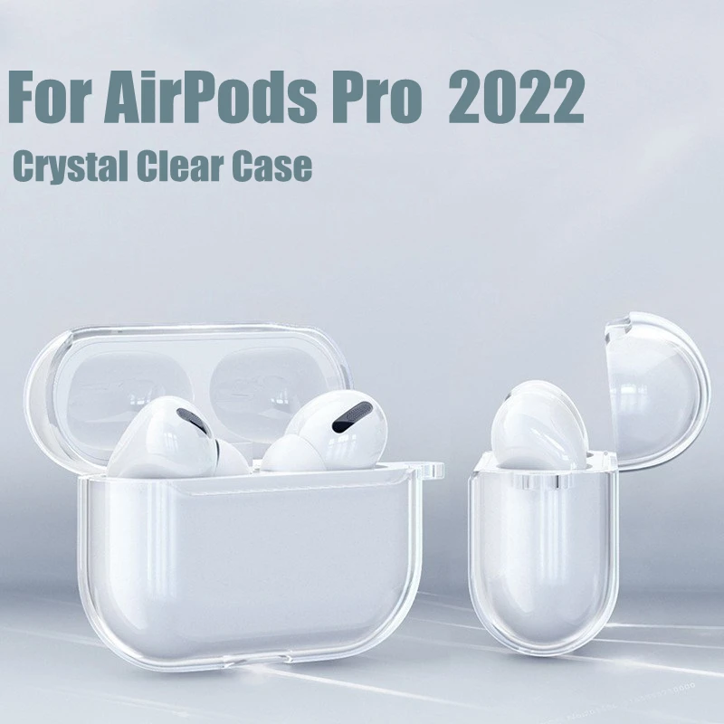 Şeffaf Sert PC AirPods durumda Pro 2022 AirPods Durumda Pro2 Pro 2nd Gen 2022 Kapak AirPods için 3 2 1 Funda Hava Bakla Durumda